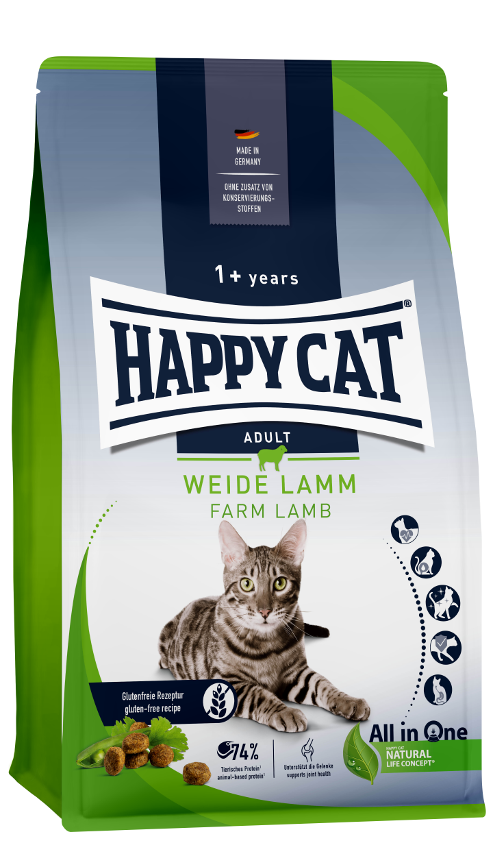 HAPPY CAT Katzen-Trockenfutter Culinary Adult Weide-Lamm